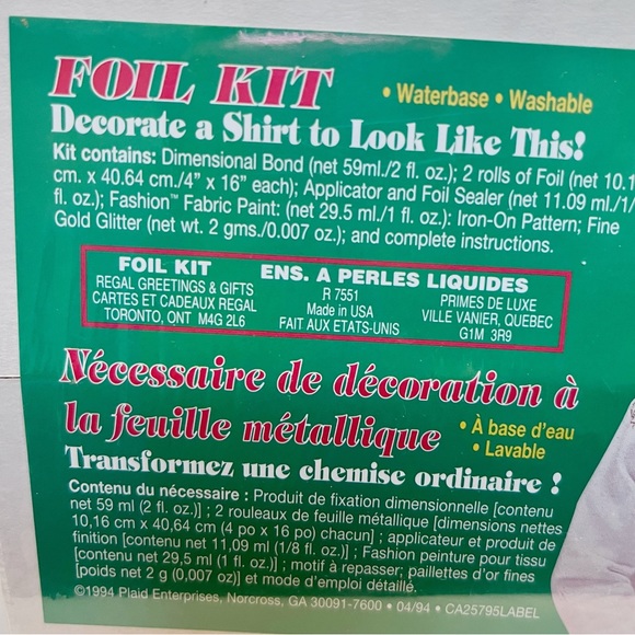 Vintage Ugly Christmas Sweater Foil Decoration Kit Holiday Craft DIY Holly Shiny - Picture 3 of 5